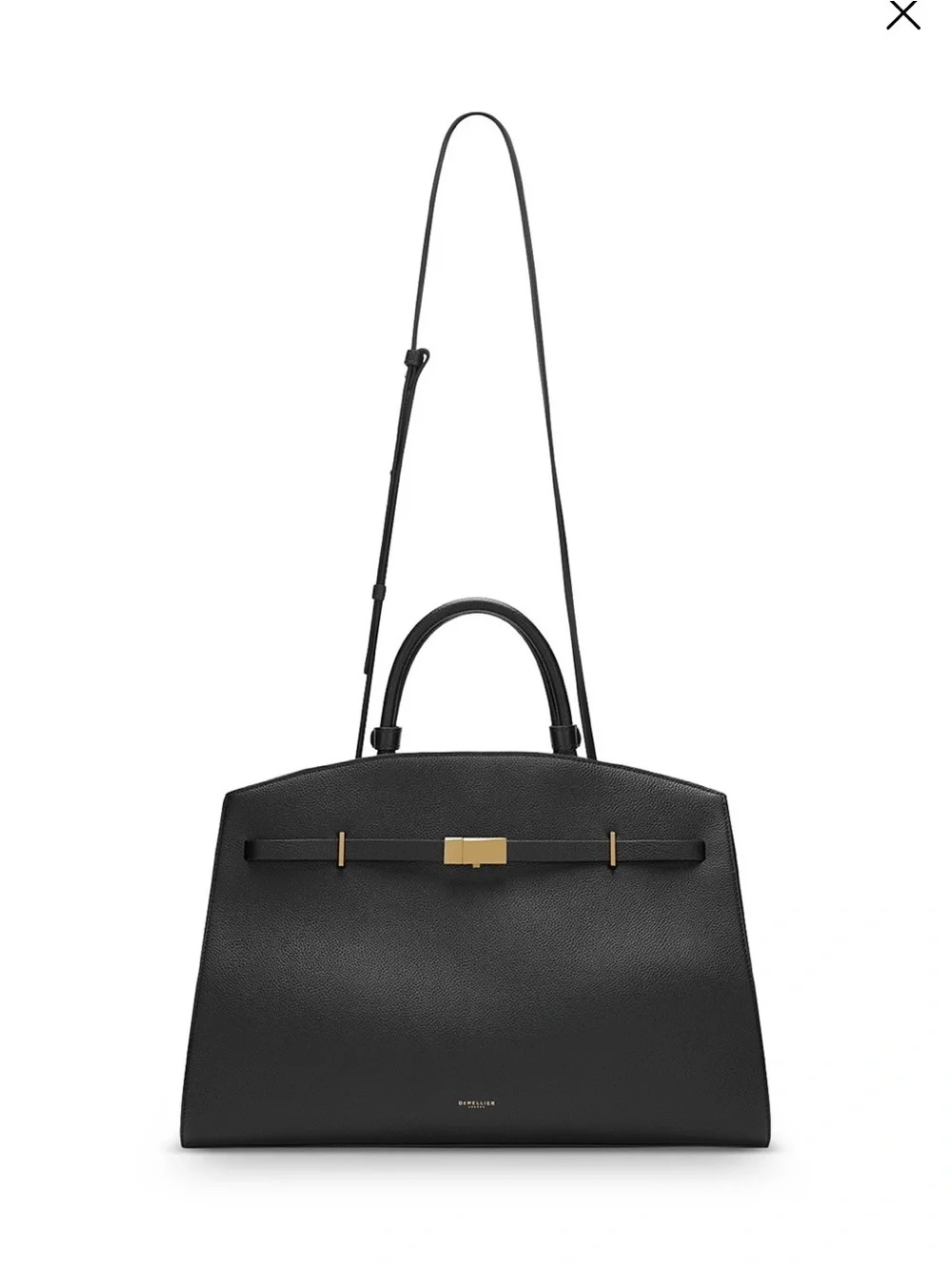 NWT DeMellier The Hudson Leather Tote Black